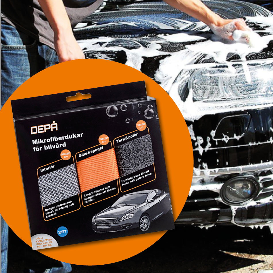 Depå Bildukar, a complete range of products for drying and cleaning cars