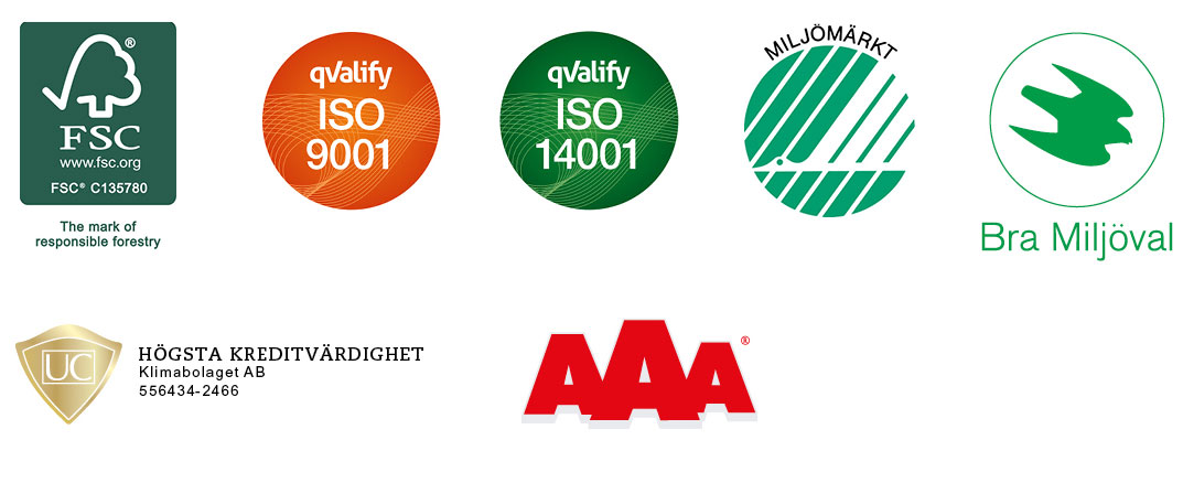 Swan marking of microfibre products, Certification in accordance with ISO 14001 and ISO 9001